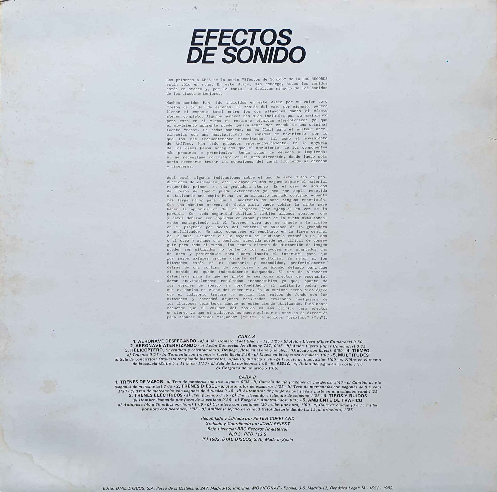 Picture of 51.0111 Efectos de sonido No 7 by artist Various from the BBC records and Tapes library